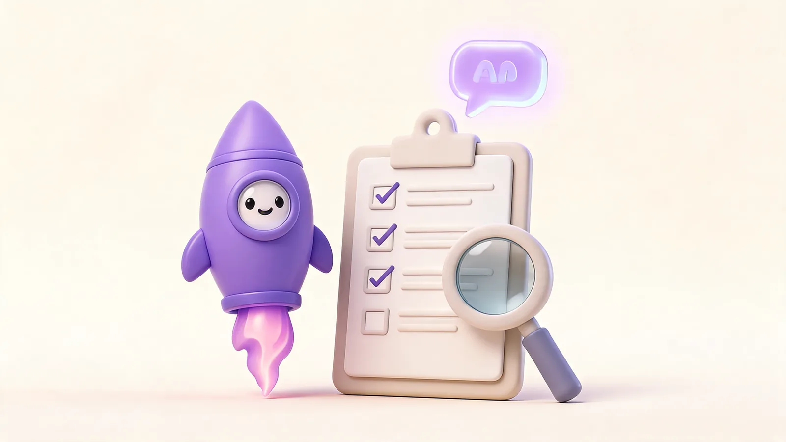 AI search optimization checklist on a clipboard with the steps that get a page cited by AI assistants